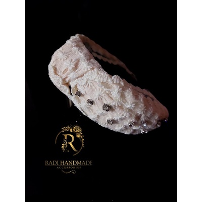 Radi handmade Дантелена диадема с възел и камъни (703)
