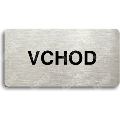 ACCEPT Piktogram VCHOD - stříbrná tabulka - černý tisk bez rámečku