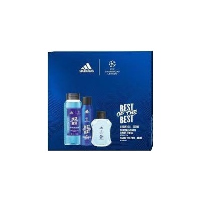 Adidas UEFA Champions League Best of The Best EDT 100 ml + sprchový gél 250 ml + dezodorant v spreji 150 ml