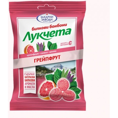 Lukceta Bylinné bonbóny grapefruit 85 g