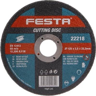 FESTA Режещ диск за метал 125 х 2.5 х 22.2 мм festa 22218