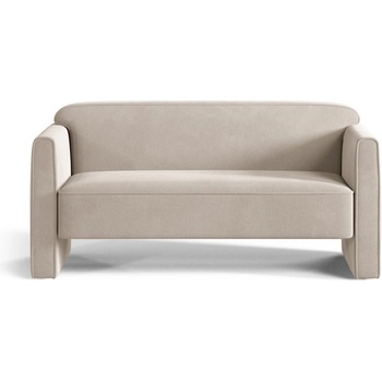 Micadoni Бежов кадифен диван 140 cm Abby - Micadoni (MIC_2S_44_F1_ABBY1)