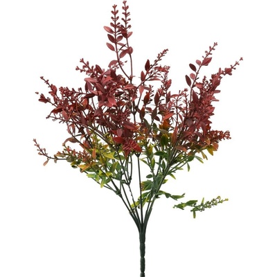 ZELEŇ DROB. LÍSTKY ZELENO-ČERVENÁ 35CM