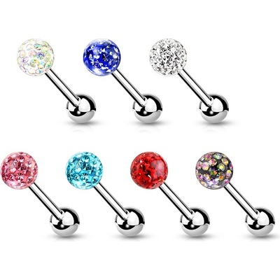 Šperky4U piercing do jazyka vnitřní závit PJ1015-AB