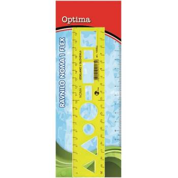 Optima Шаблонна линийка OPTIMA гъвкава 20cm 53074 (53074)