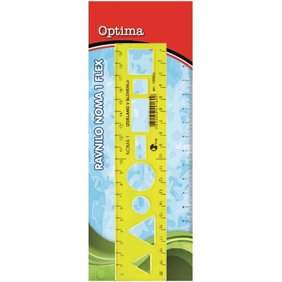 Optima Шаблонна линийка OPTIMA гъвкава 20cm 53074 (53074)