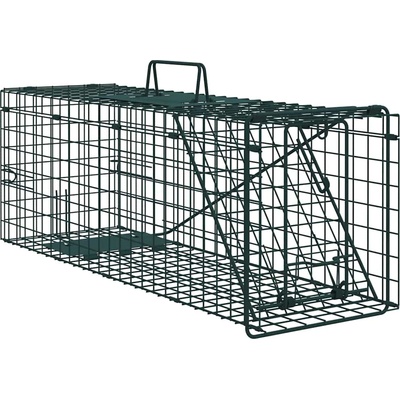 vidaXL Капан за животни Зелен 61 x 20 x 21, 5 см Стомана (42017311)