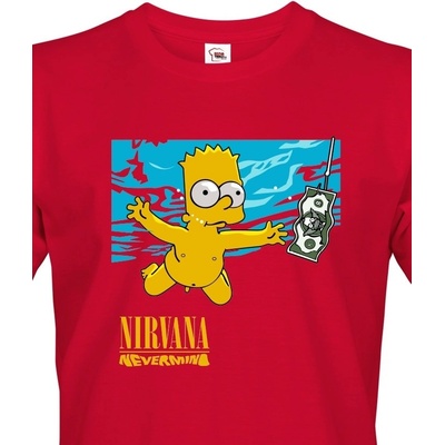 Bezvatriko.cz pánske tričko Bart Canvas 0963 červená