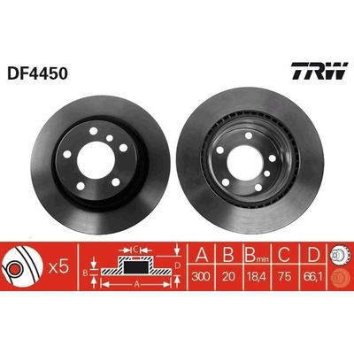 Brzdový kotouč TRW DF4450