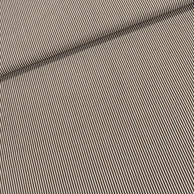 Bavlněné plátno Jolana JO002/26 hnědý a bílý proužek 2mm, š.150cm (látka v metráži)
