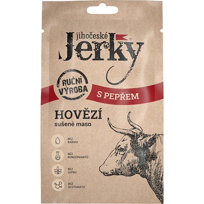 Jihočeské Jerky Hovězí s pepřem 20 g – Zbozi.Blesk.cz