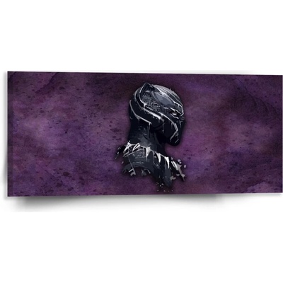 Sablio Obraz BLACK PANTHER z profilu Fialový hmlistý - 110x50 cm