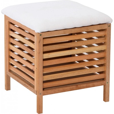 Taburet Naturel Home 45x50x45 cm ořech mat HOMETAB – Zboží Dáma