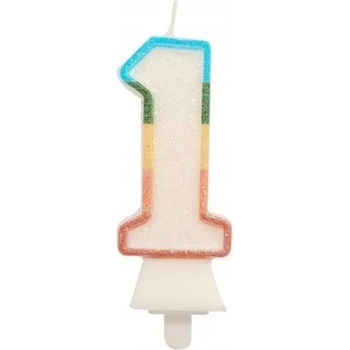 Godan Цветна свещ с номер, 8.5 см - 1 (sw-cbb1)
