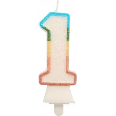 Godan Цветна свещ с номер, 8.5 см - 1 (sw-cbb1)