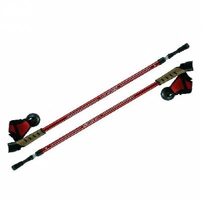 Trekingové palice SPARTAN nordic walking 105-135cm červená červená