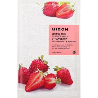 Mizon Joyful Time Essence Mask Strawberry, листова маска за лице с екстракт от ягоди (8809479166451)
