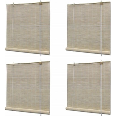 vidaXL Zatemňovací rolety z přírodního bambusu 4 ks 120 x 160 cm