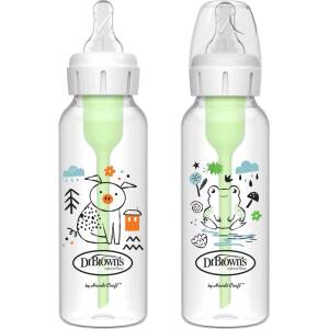 Dr. Brown's Комплект шишета Dr. Brown's Options+ - Anti-Colic, прасе /жаба, 2 х 250 ml (SB82040 NNO) - ozone