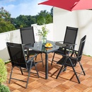 Dekorhome Záhradný jedálenský set 4+1 D2520 antracit