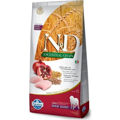 N&D Dog ANCESTRAL Adult giant maxi, chicken spelt oats & pomegranate 12 kg