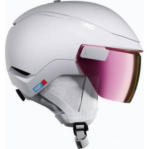 Atomic Скиорска каска Atomic Revent GT Amid Visor HD S2 white heather/pink copper