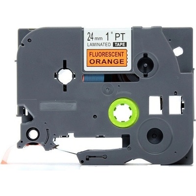 Kompatibilní páska s Brother TZ-B51/TZe-B51, signální 24mm x 8, černý tisk/oranž. podklad