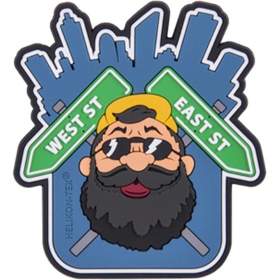 Helikon-Tex Nášivka "Beardman URBAN" Patch, Helikon-tex, PVC, Modrá