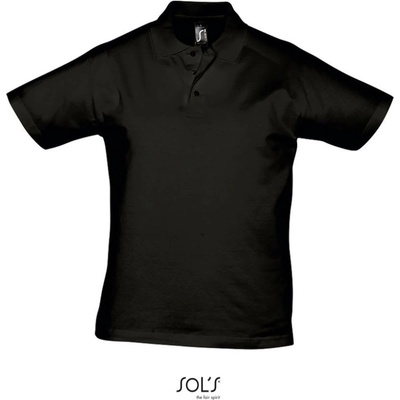 Sol´s Collection polokošile PresCott Men žerzejová krátký rukáv pánská Cot-25137700201 černé