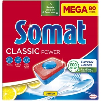 Somat Classic Power Lemon tablety do automatické myčky na nádobí 80 ks 1328g