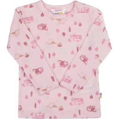Joha Детски вълнен пуловер Joha Kid's Blouse L/S Merino longsleeve - Light Pink - размер 120 (704-5941-0215)