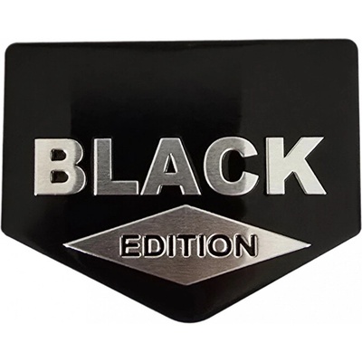 Samolepící kovový znak BLACK EDITION 80X62 mm