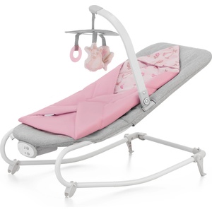 KinderKraft Бебешки шезлонг 2 в 1 Kinderkraft - Felio 2, Peony Rose (KBFELI20PNK0000)