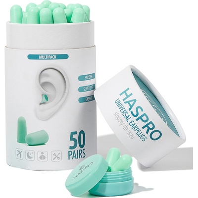Haspro Multi špunty do uší zelené 50 párů