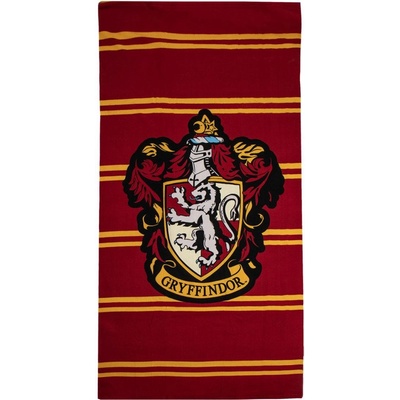 CurePink Ručník osuška Harry Potter Kolej Nebelvír 90 x 180 cm