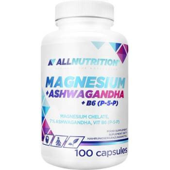Image 1 of ALLNUTRITION Magnesium Chelate + Ashwagandha + B6 P-5-P [100 капсули]