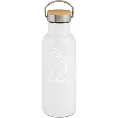 123TRIKO termoska Divoká linie zajíc, bílý potisk 500 ml