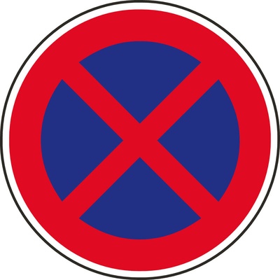 Dopravní značka – Zákaz zastavení
