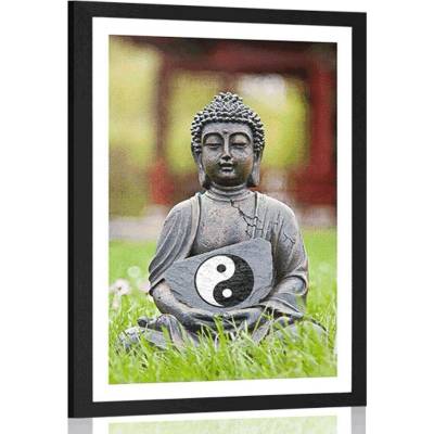 Plakát s paspartou filozofie buddhismu - 40x60 black