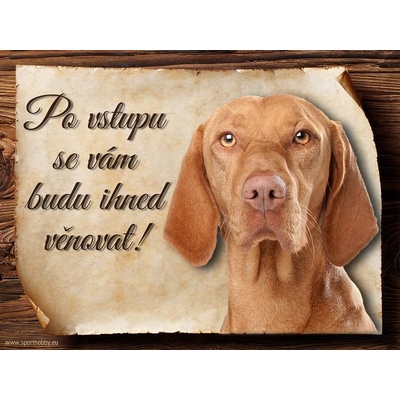 Sport hobby Cedulka Maďarský ohař Po vstupu CP248 15 x 11 cm