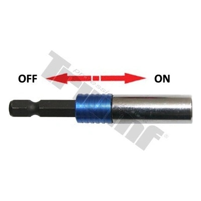 TRIUMF Držiak na 1/4" bity 60mm, s poistným krúžkom s perom a pružinkou na vysunutie bitu