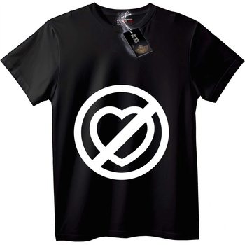 NOONEBRAND Тениска Символ без любов - XS, Black