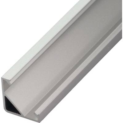 LED profil R6 stříbrný rohový 16*16 - Profil bez krytu 1m