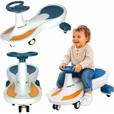INKA Gravity vozítko s LED koly melodie 76 cm modrobílé