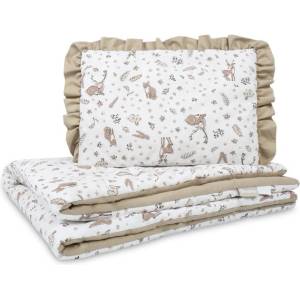 Sensillo Спален комплект двулицев за бебешко креватче Forest Beige 75X95 25X35 Sensillo (SILLO-421790)