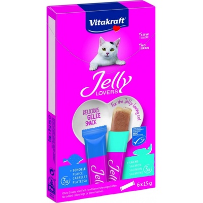 Vitakraft Jelly Lovers losos & platesa 6 x 15 g