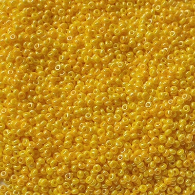 Korálky rokajl 10/0 sytá rainbow žlutá, 50 g Preciosa – Zboží Mobilmania