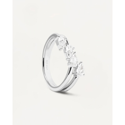 PDPaola stříbrný prsten se zirkony Terra Essentials AN02 861