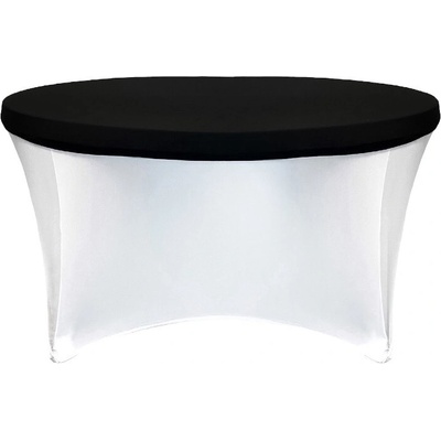 TENTino Elastická čiapka STANDARD na okrúhly stôl ČIERNA / BLACK 180 cm