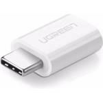 UGREEN Адаптер Ugreen 30154, от USB micro B(ж) към USB C(м), бял (30154)